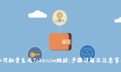 如何批量生成Tokenim地址：步骤详解及注意事项